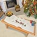 KAMACA Stickpackung FRÖHLICHE WEIHNACHTEN mit Rentieren und dem Weihnachtsmann Kreuzstich vorgezeichnet aus 100 % Baumwolle zum Selbersticken Winter Weihnachten (Tischläufer 40 x 100 cm)