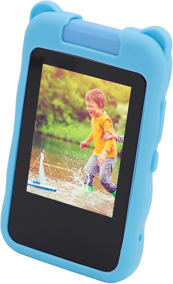 Fabater Brinquedo de Telefone Inteligente 48MP 1080P Câmera Giratória Leitor de Música para Crianças, Tela Sensível Ao Toque Brinquedo de Telefone de Aprendizagem Com Capa de Silicone