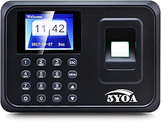 YXMY2020 Time CLock Biometric Fingerprint Punch Usb Time Clock Office Attendance System Recorder Timing Employee Machine Reader For employee attendance (Language : Russian)