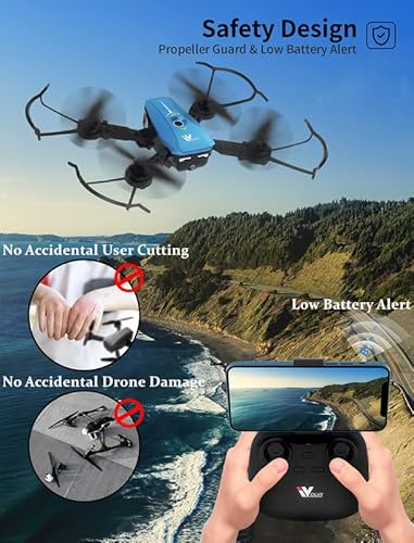 Drone For Kids 8-12, Attop 1080P Hd Live Video Mini Drone With Camera For Kids, Beginner Friendly With 1 Key Fly/Land/Return, Safe Design With Low-Battery Warning Emergency Stop ,Drones With Camera For Adults With 360° Flips/3 Speeds/164Fts Control Range/20 Mins Flight Time #TOP3