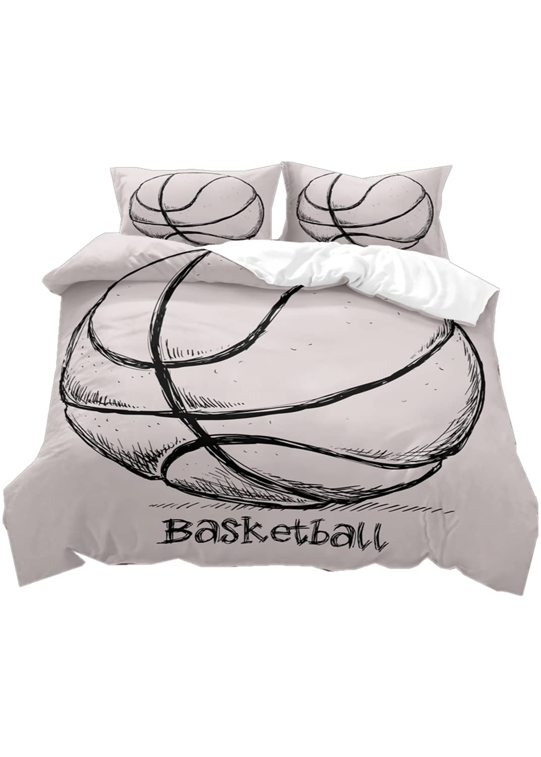 Stillshine. Funda Nordica Cama 90/105/135/150 Baloncesto para Niños Tema Deportivo Fresco para Niños y Adolescentes Graffiti Juego de Cama de Decoración (Color 1,Cama 80/90-150 x 200 cm)