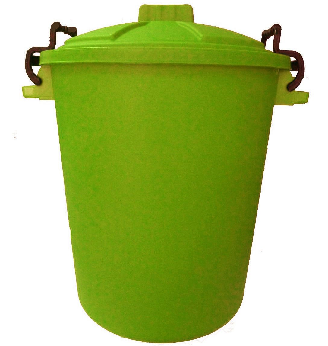 Onlinediscountstore Green,Black 50L - Lime Green - Litre Plastic Colour Bin Garden Rubbish Waste Dustbin