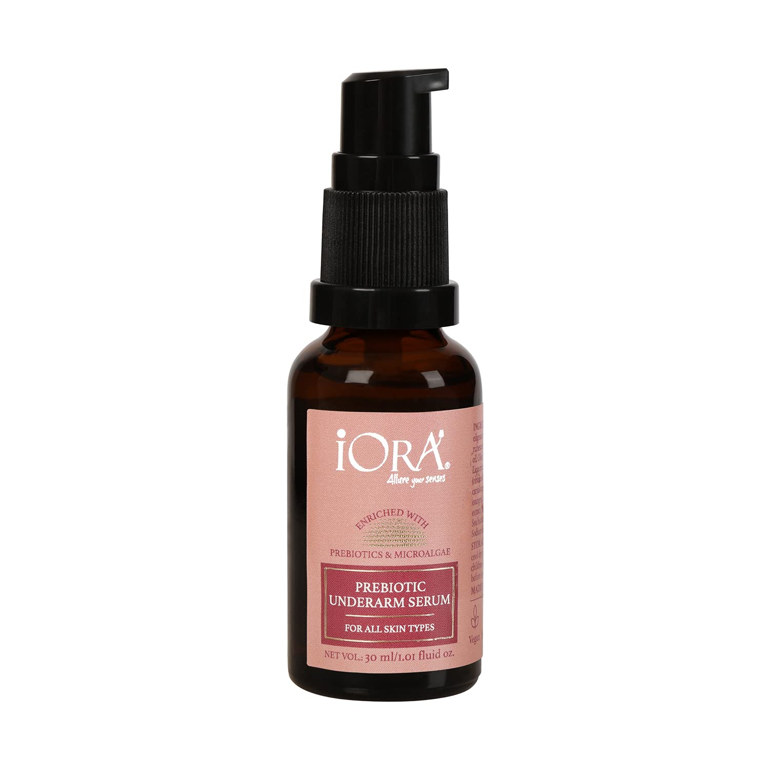 iORA Prebiotic Underarm Serum- 30ml | Brightens, reduces pigmentation & controls odor for dark underarms | Enriched with Neem, Green Tea, Licorice & essential oils | For Men & Women
