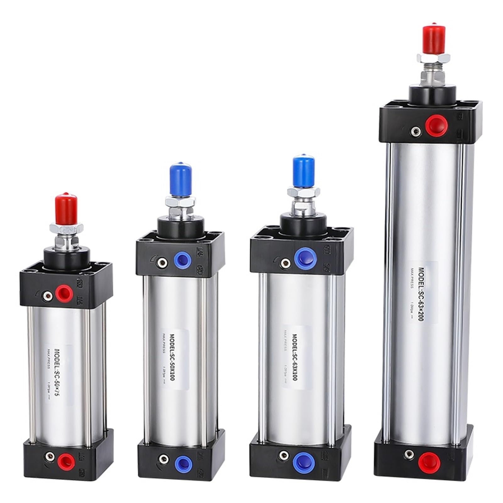 Cilindro Pneumatico Standard SC 40-1000 - Doppio Effetto, Foro 40mm, Corsa 1000mm, PT1/4 - Foto 10