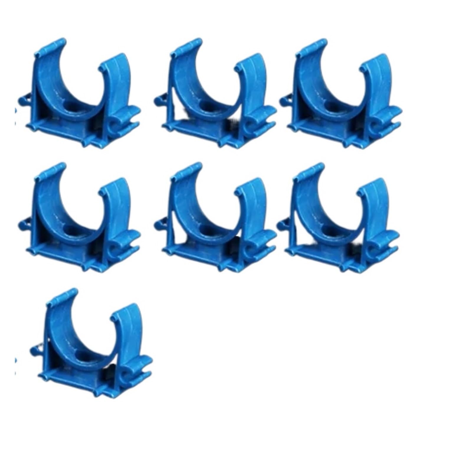 Plastic Clamps， Brake Pipe Clips wat Pack of 10 PVC Clamps 16-32mm Multicolor(16mm Blue)