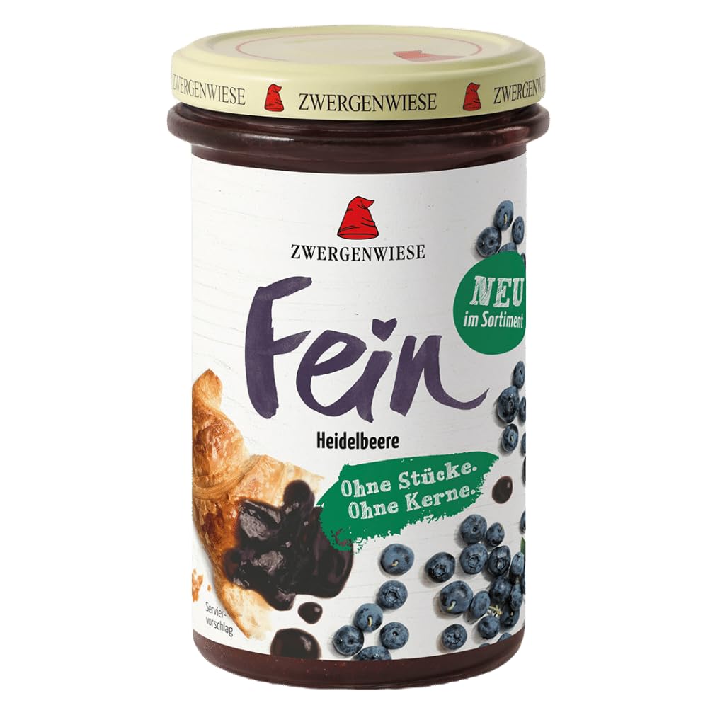 ZWERGENWIESE Fein Fruchtaufstrich, Bio Heidelbeere, 280g (12er Pack)