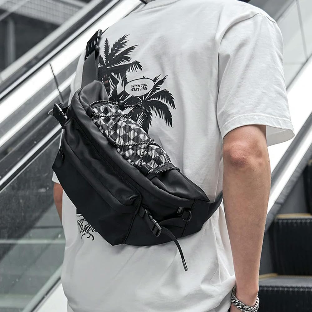 NYSDM siatkowy design moda męska torba na klatkę piersiową 24,6 cm wodoodporna oddychająca wielowarstwowa Oxford sport kolarstwo krótka podróż talia torba, Typ a