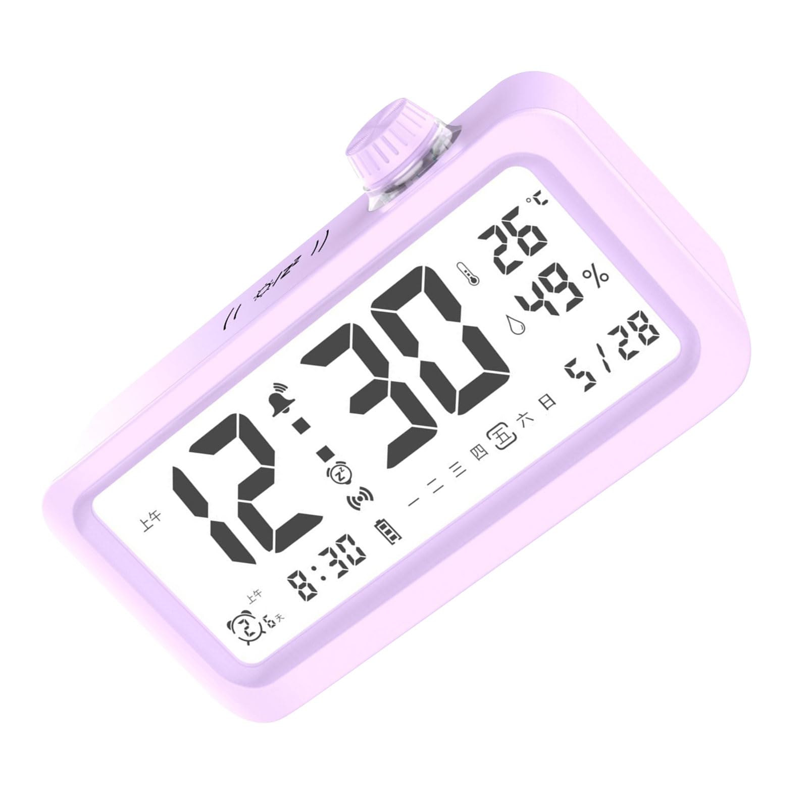 Piceioep Compact Battery Operated Alarm Clock with Numerous Alerts Manual Brightness for Parents and Seniors Bedside Clock