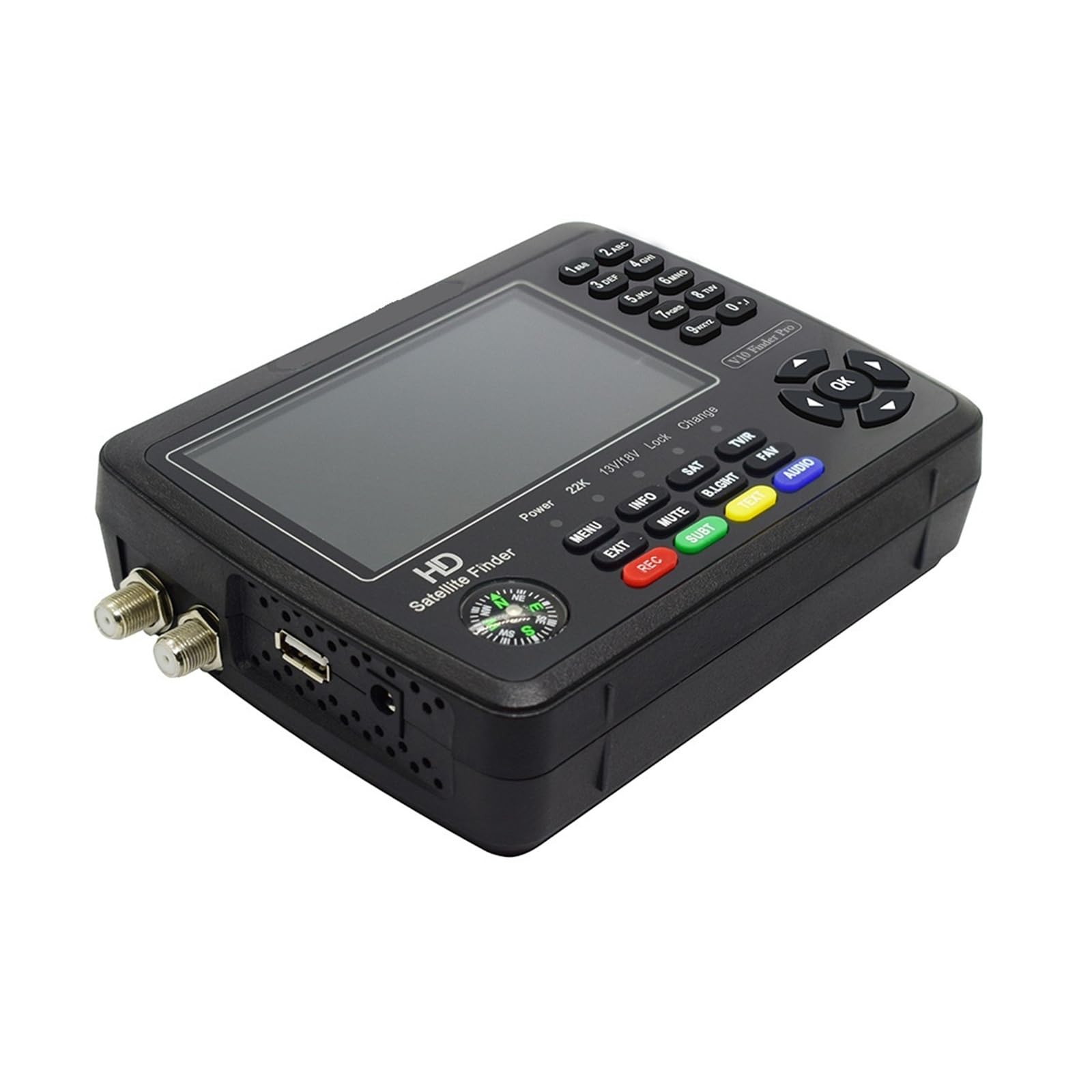 V10 wizjer telewizji satelitarnej z 4,3-calowym wyświetlaczem LCD DVB-S/S2/S2X/T/T2/C Miernik telewizyjny Odbiornik sygnału do anteny satelitarnej Do rozwiązywania problemów