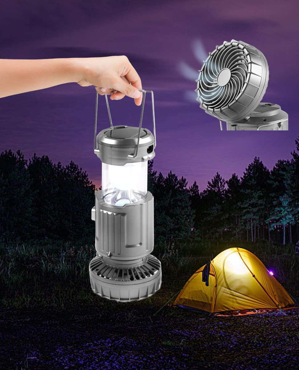 Buy Deoxys Solar Camping Lights,Tent Fan,Camping Lantern,Fan and Light