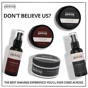 Pre-Shave Oil for Effortless, Smooth & Irritation-free Shave, For Mens Skin Care Natural Handcrafted Blend Argan & Jojoba Oil, Protects Razor Burn, Premium Pre-Shave Oil by American Shaving Co - 2 Oz