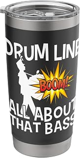Bass Drum Player All About That Bass - Drumline Drummer Stainless Steel Insulated Tumbler