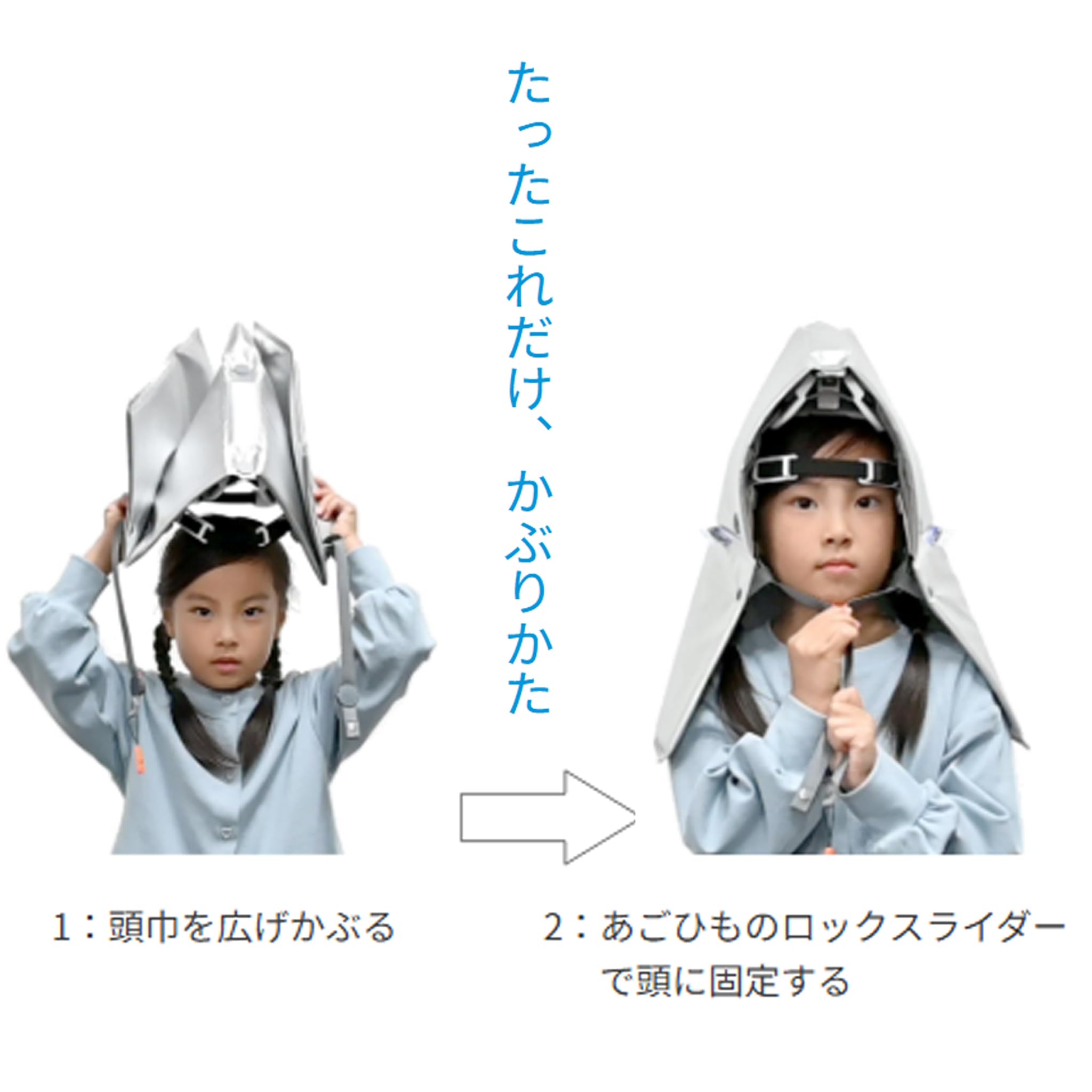 Amazon.co.jp: タタソフト tatasoft 落下物対応防災頭巾（ずきん） 火