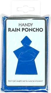 The Magic Toy Shop Rain Poncho Handy Rain Cover One Size Compact Emergency Rain Poncho Waterproof Lightweight Raincoats Rain Coats with Hood for Camping, Hiking, Travel