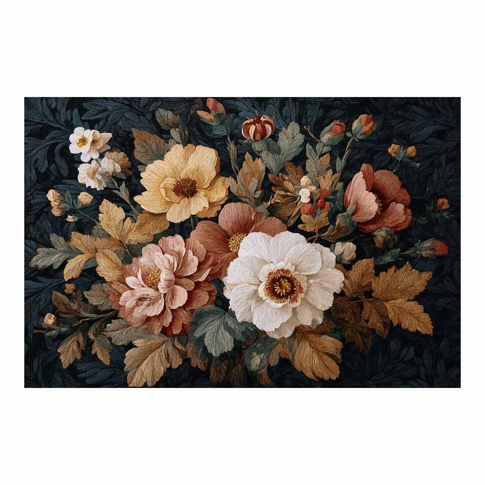 ZAMAEIU Canvas Print Wall Art Cluster of profuse bloomss Modern Nature Landscape Poster, for living room, bedroom,Corridor Office Room Decoretc.(multicolored)-50x70cm Unframed