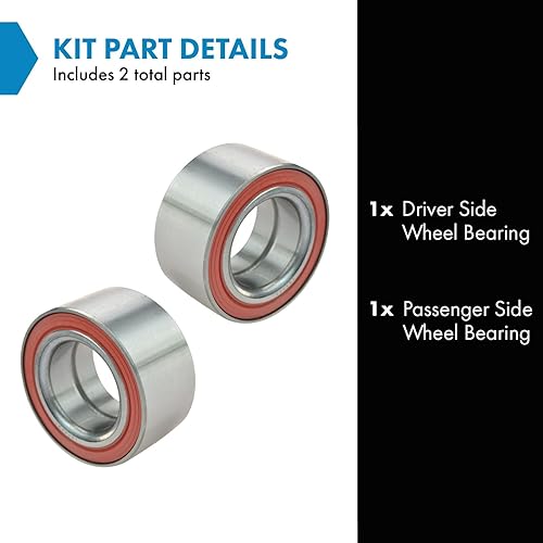 Miniatura 2 de Juego de 2 rodamientos de rueda delantera izquierda y derecha para Quattro Porsche 911 Boxster Saab