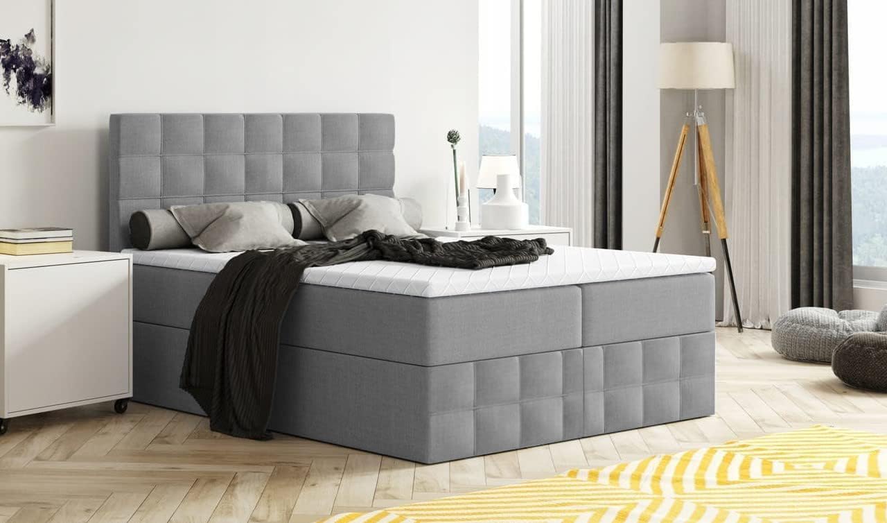 BROMARKT Boxspringbett Mit Bettkasten Polsterbett Mit Bonell-Matratze