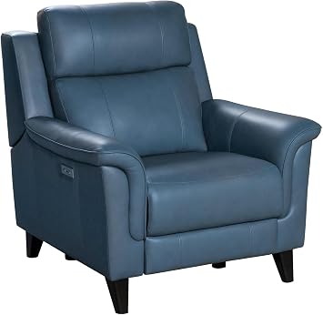 BarcaLounger Kester Power Recliner w/Power Head Rest, Masen Bluegray