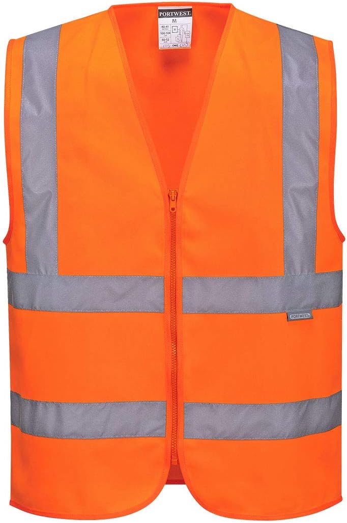 Portwest Unisex C375 Hi-Vis Zipped Vest (pack of 1)