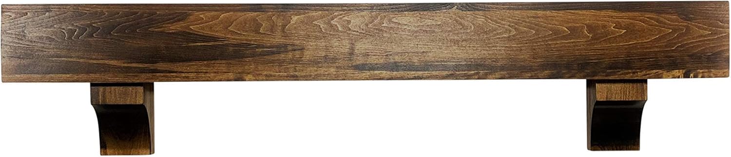 Beam Fireplace Mantel with Corbels Floating Shelf Rustic Reclaimed