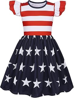 Halloween Dress for Girls Toddler Bats Ghosts Pumpkins Print Dresses Flutter Sleeve A-Line Casual Sundress