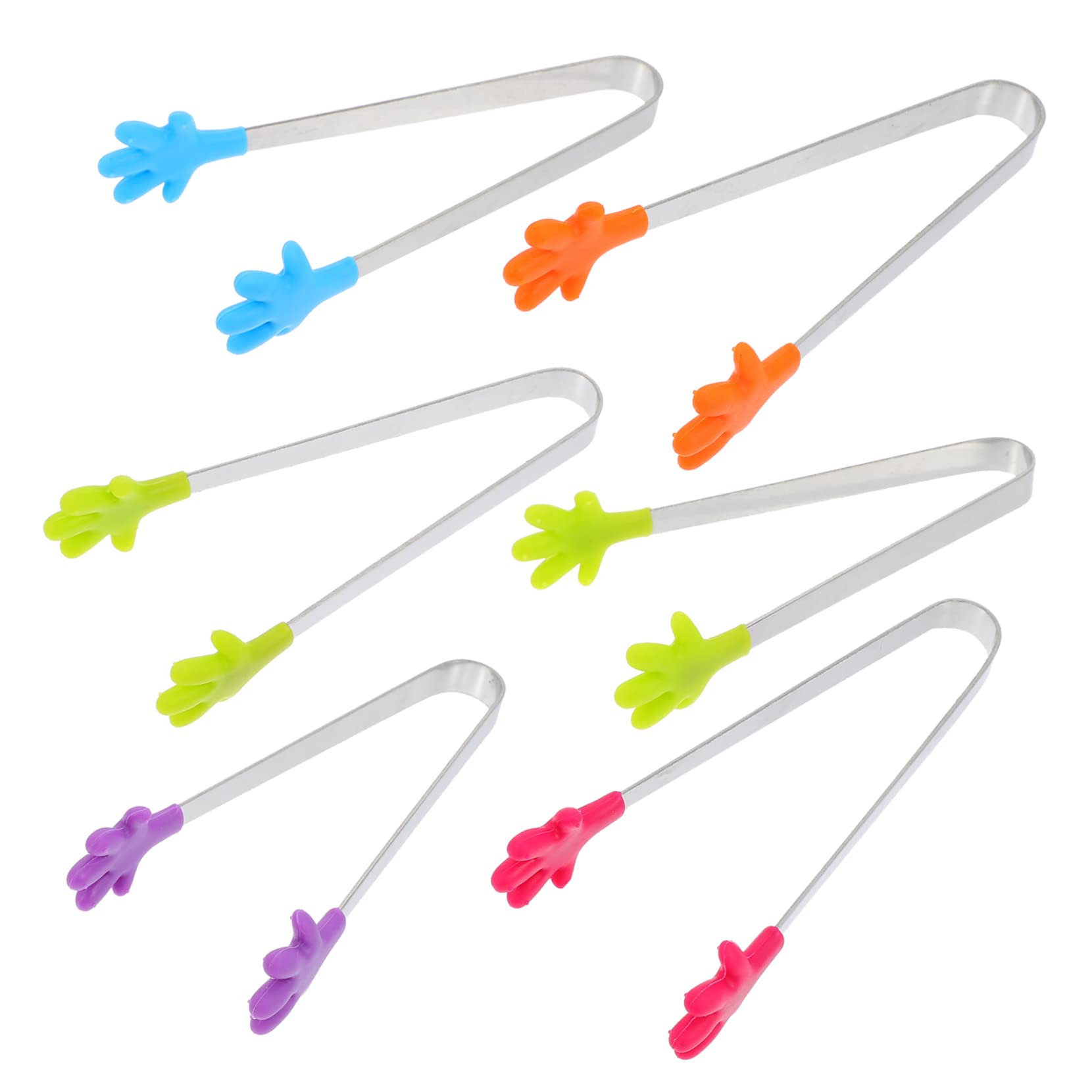 Ciieeo 3 Sätze Lebensmittelhalter Aus Silikon Süßigkeiten Brotzange Kochzangen Für Lebensmittel Küchenclips Zuckerzange Kinderzange Für Feinmotorik Mini- Edelstahl 6 Stück * 3