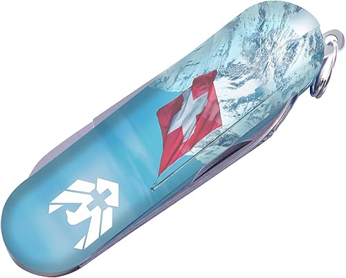 Miniatura 6 de Swiss Eagle Cuchillo de bolsillo multiherramienta 5 en 1 de alta calidad para hombres, compacto, herramientas en tu bolsillo, para regalos de