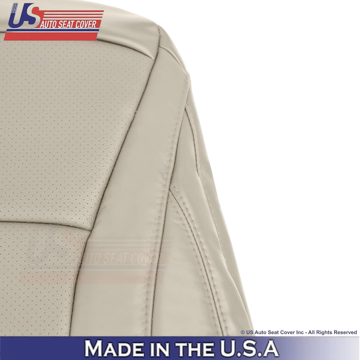 US Auto Seat Cover 2013-2017 fits Honda Accord Genuine Leather Perf Front Seat Covers Ivory
