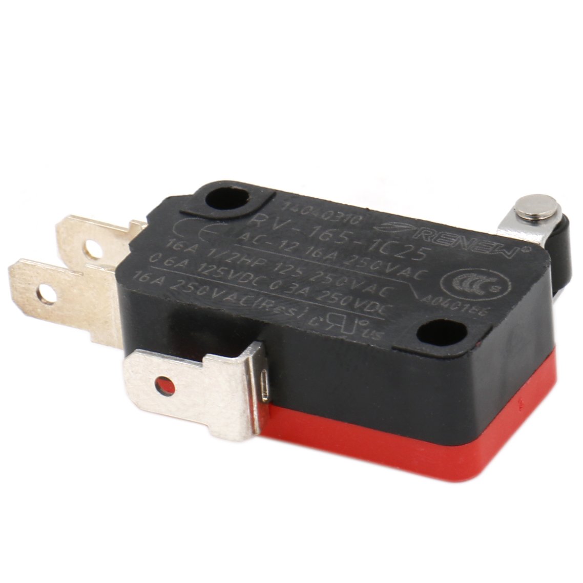 Heschen Micro Switch, V-165-1C25, SPDT, Short Roller Lever, 16A 250VAC, 5PCS, Red - Image 4