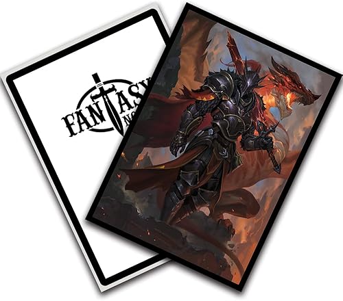 Miniatura 6 de Fantasy North - Er'Gon Skol - Dragon Knight (Kaverax) - 100 fundas para cartas coleccionables TCG mate lisas - Se adapta a Magic MTG Commander
