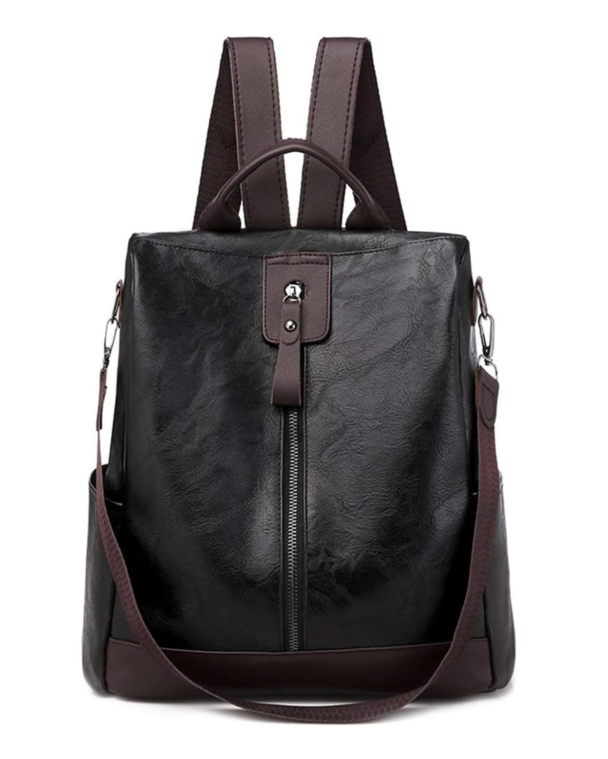 BABIES BLOOM Fashion Stylish PU Leather Backpack, Travel Handbag Sling Shoulder Purse Bag for Women and Girls (Black) (B0BX3YDCSK) Amazon Price History, Amazon Price Tracker