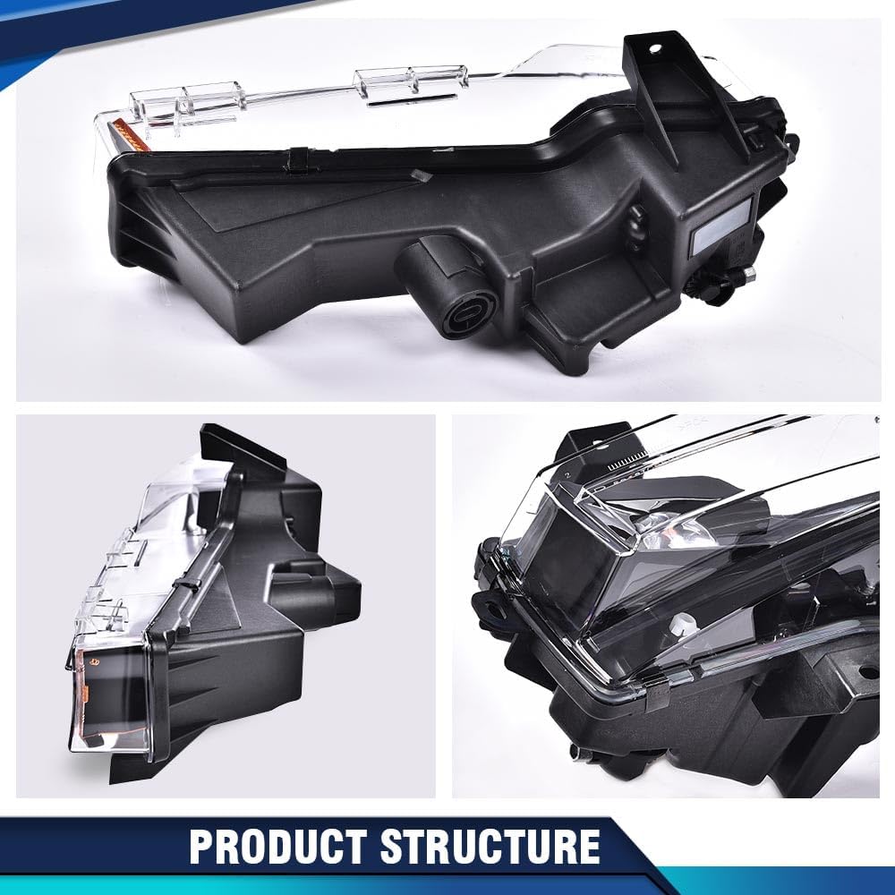 PIT66 LED DRL Fog Light Lamp Right Passenger Side Compatible with 2017-2023 Tesla Model 3/Compatible with 2020-2023 Tesla Model Y, 1077391,6002TA0403, 6002TA0405, 6002TC0503