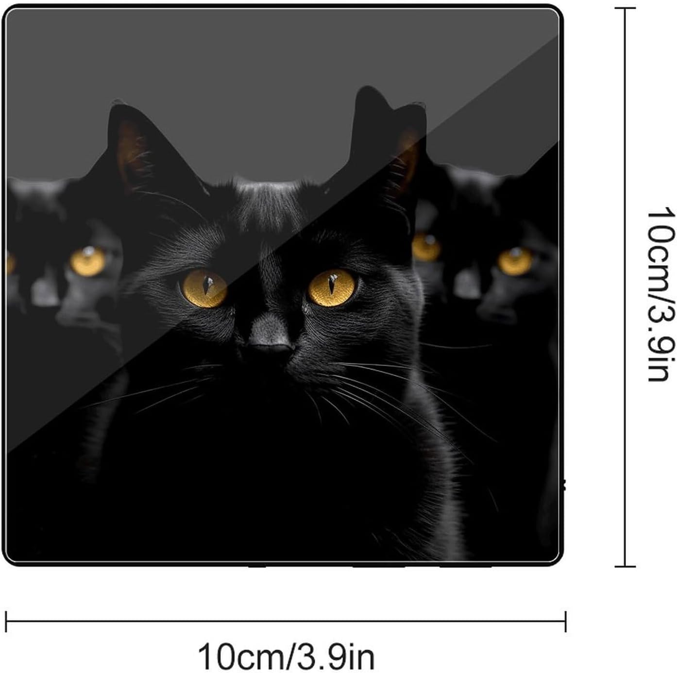 Black Cats Eyes Music Refrigerator Sticker image 2