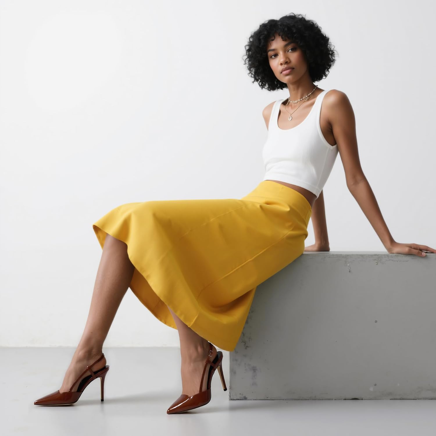 Closed Toe Slingback Heels Women Pumps Strappy Pointed Toe Stiletto Heels for Women Wedding Party Dress Shoes - Image 3