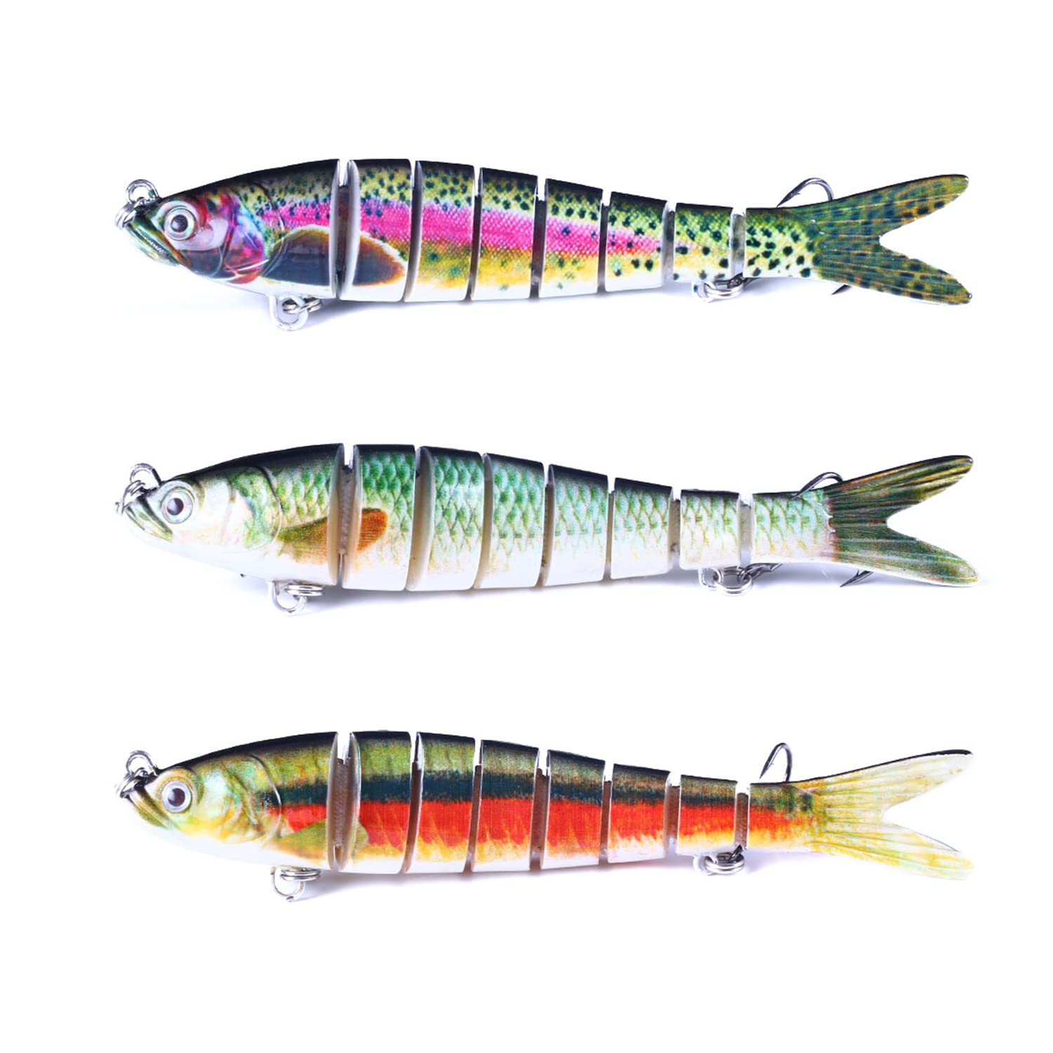 TROUT Realistic Fry Multi Jointed Fishing Lure / Swimbait Bait 50mm / 2g - View #9