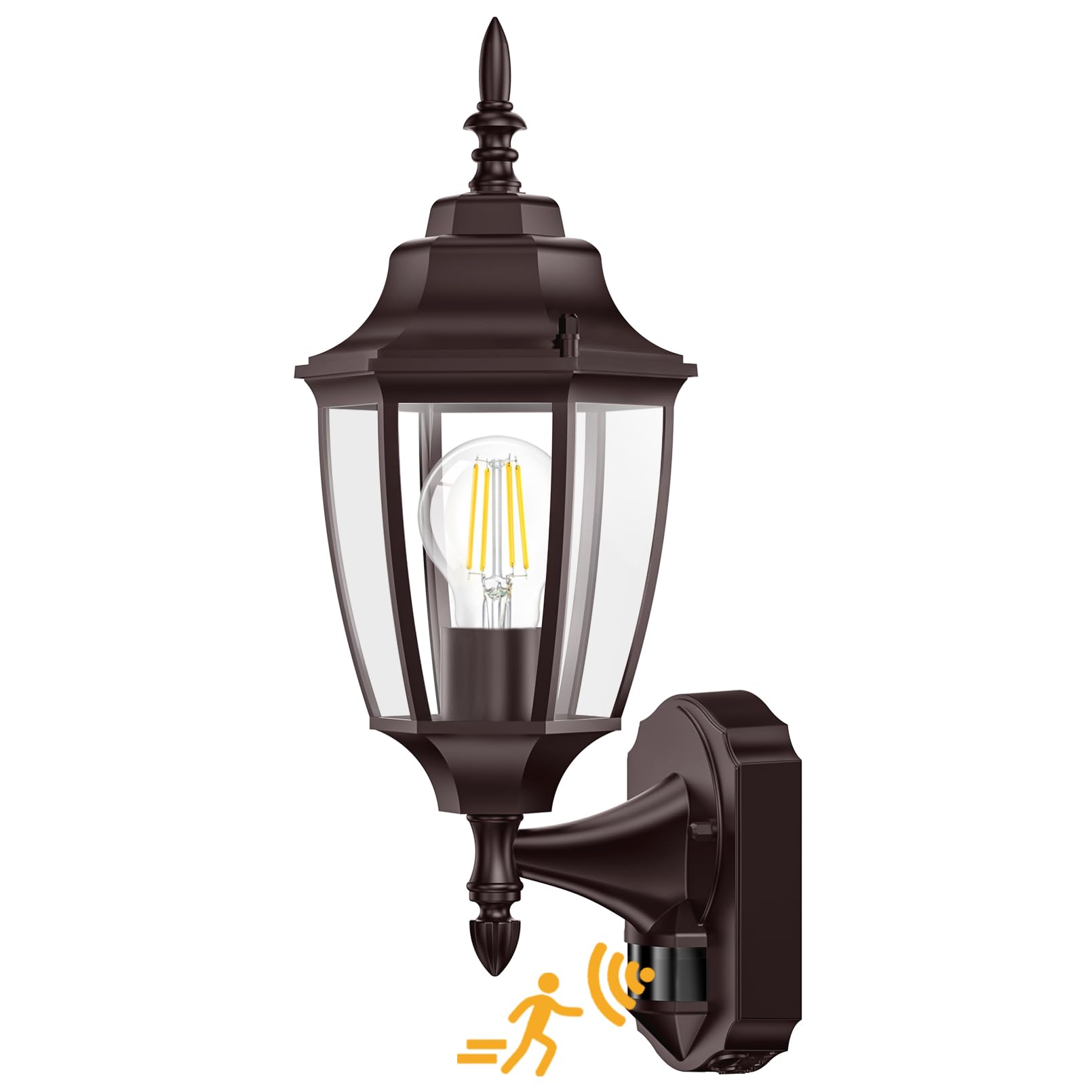 Lamomo Outdoor Wall Sconce, Dusk to Dawn Motion Sensor Bronze Outdoor ...