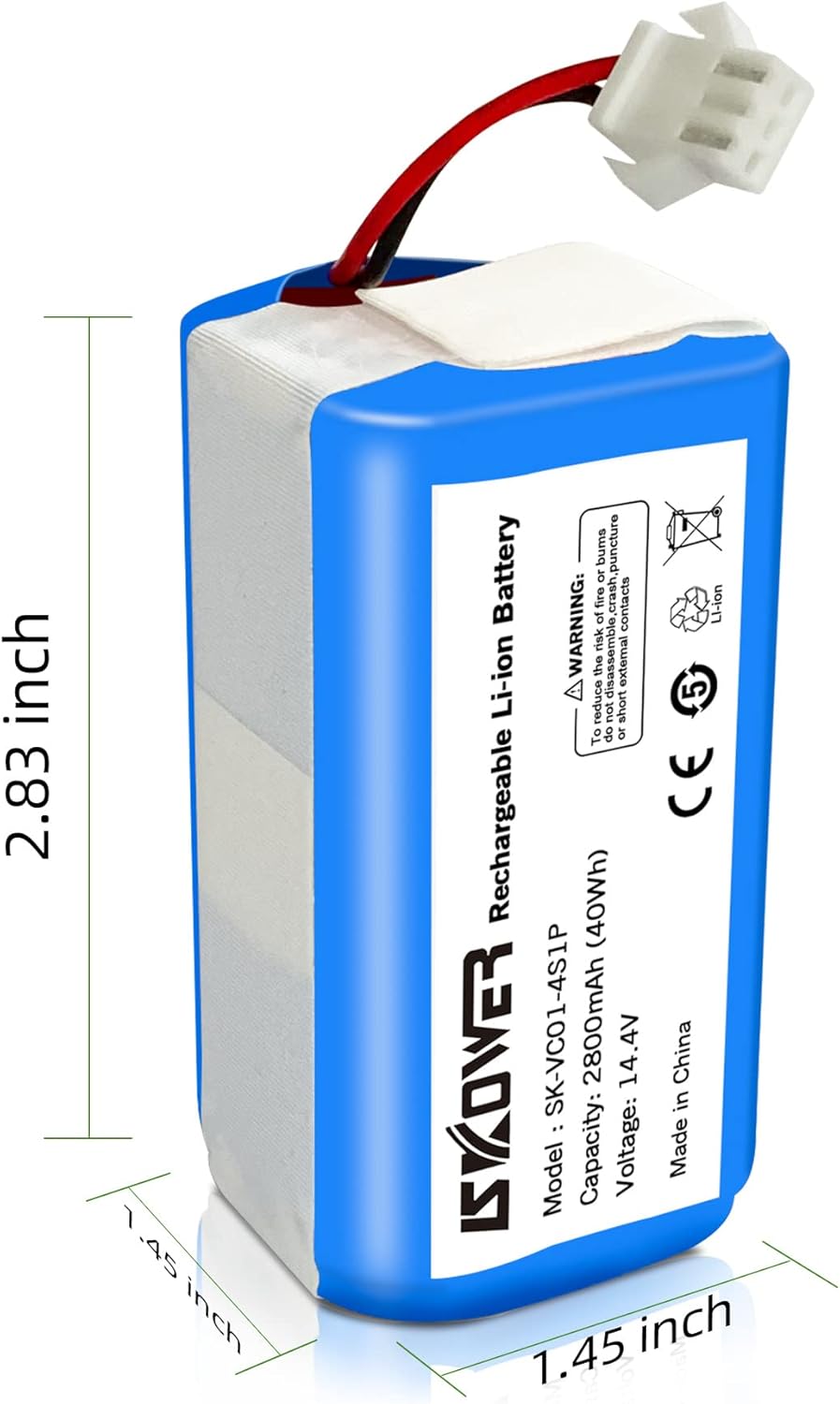 14.4V Replacement Battery for Eufy RoboVac 11 11C 11S 12 30 15C MAX 15T 25C 30C 35C G10 Hybrid G30 R500 R450, for Ecovacs Deebot N79 N79S 500 DN622 Robot Vacuum Cleaner, for Shark Goovi Amarey Coredy