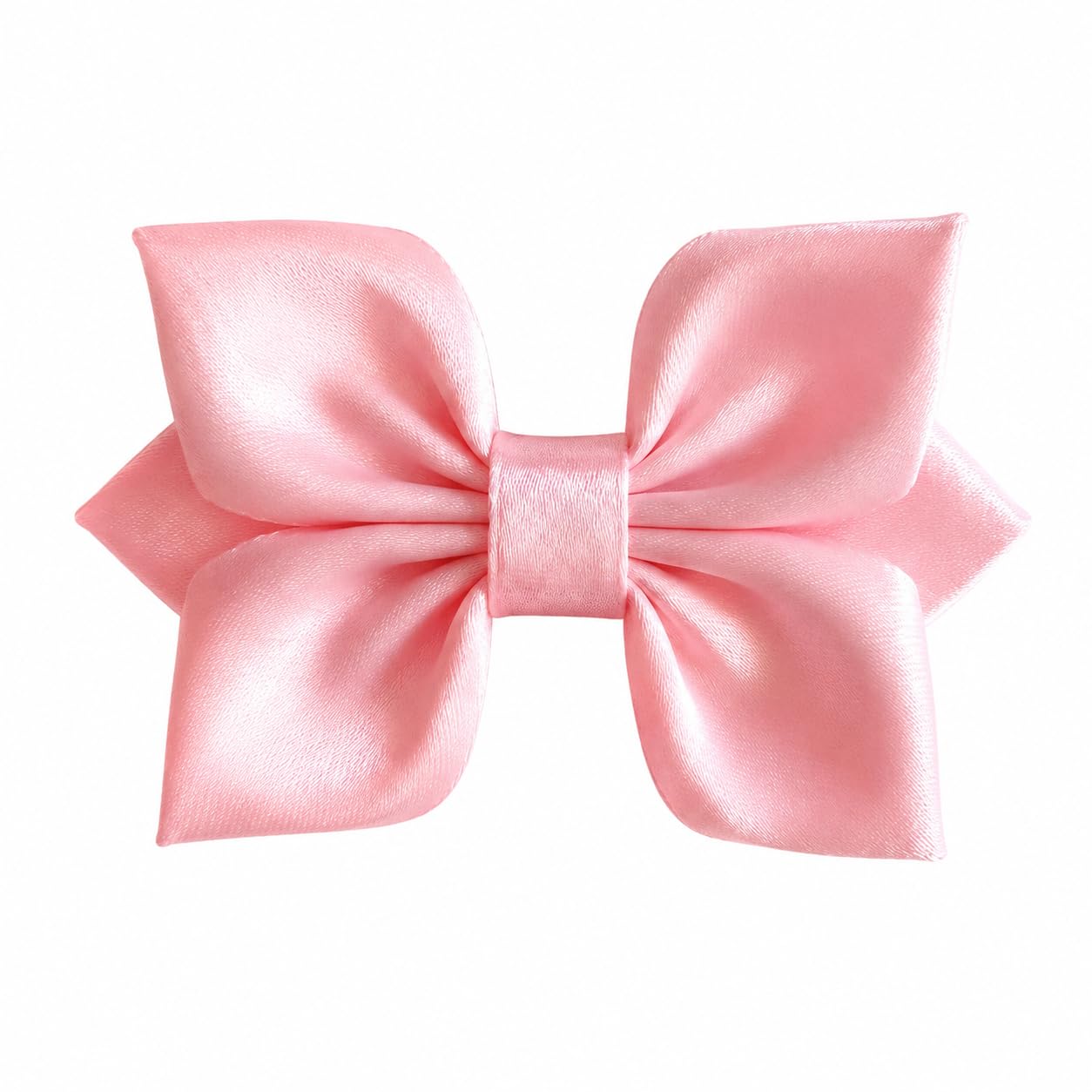 Satin Ribbon Bow with an Alligator clip, Girls Bow, Bows for Babies, Girls Hair Accessory, Woman hair accessory, Medium size Bow, Barbie Bow-image-4