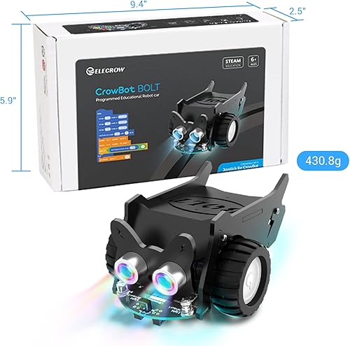 Miniatura 7 de CrowBot Bolt con mando de programación inteligente Robot Car juguetes de aprendizaje y educación para mayores de 6 años proyectos STEM para aprender