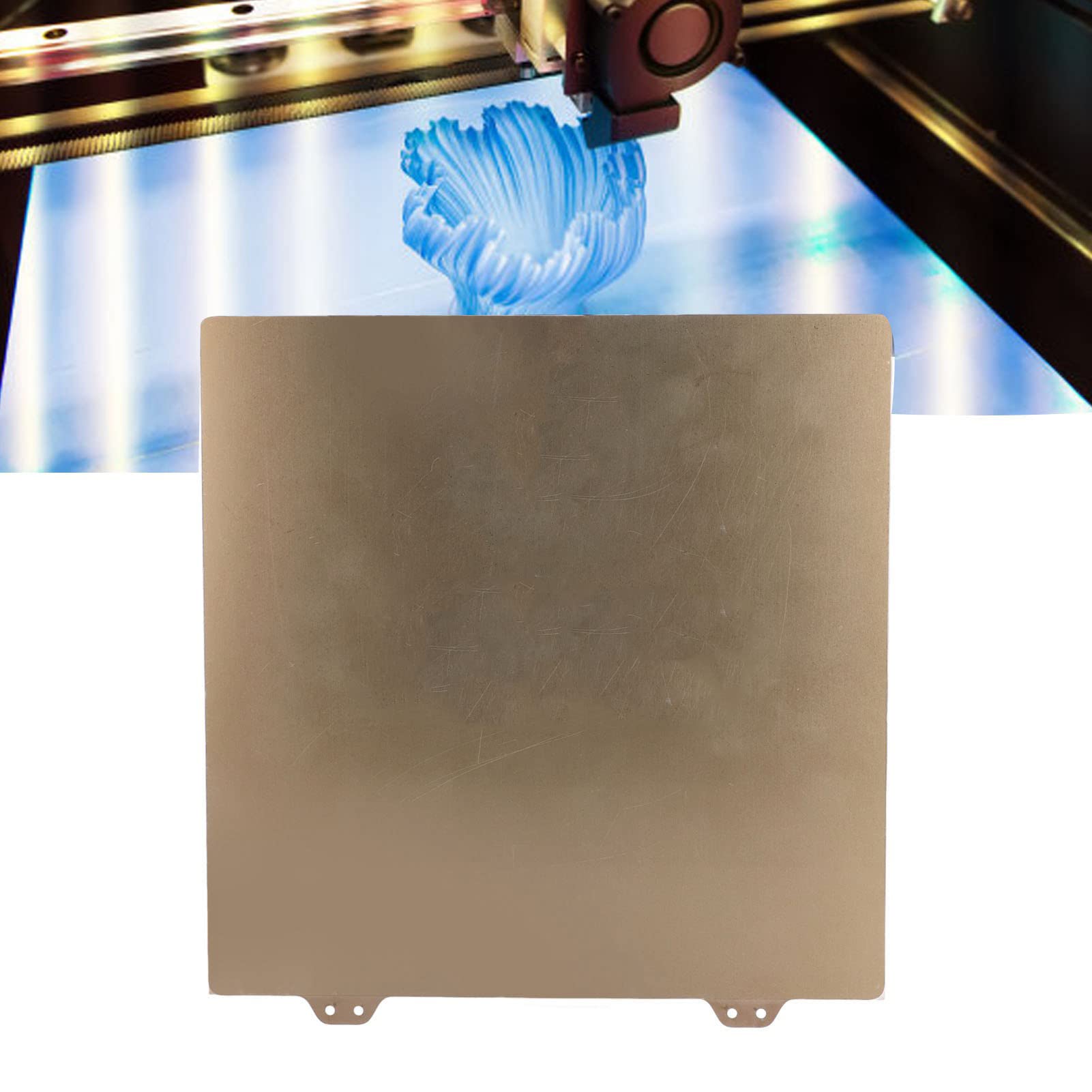 Elastyczna płyta stalowa z powłoką PEI (proszkową) i podkładką magnetyczną – dwustronna nakładka do drukarek 3D, 235x235 mm (do modeli ENDER-3/Ender-3S/Ender-3 Pro)
