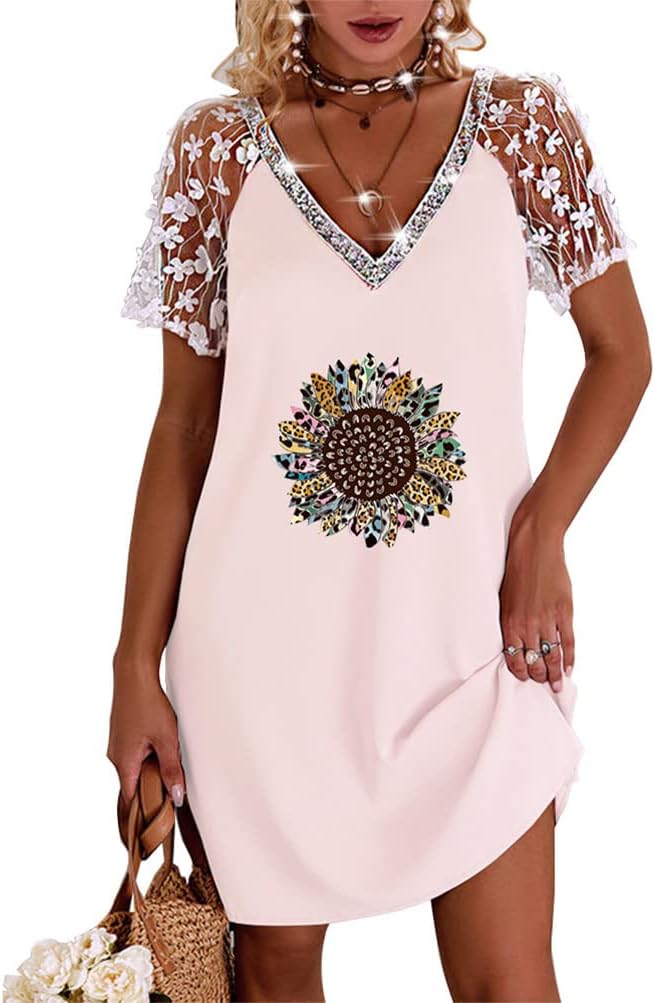 Robe D'u00e9tu00e9 Pour Femme - En Mousseline De Soie - Col Rond