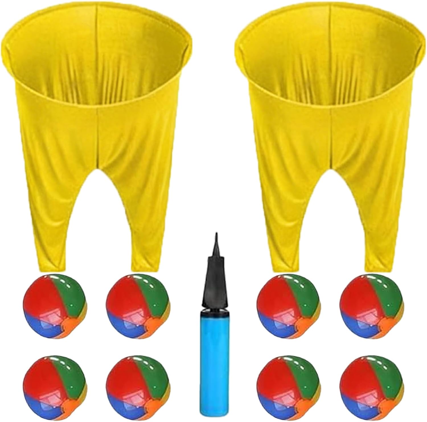 Granny Pants Yard Game, Big Pants Ball Catch Game, Giant Pants Game Inflatable Set with Colorful Pants, Balls & Air Pump for Outdoor Party, Beach, for Adults & Kids