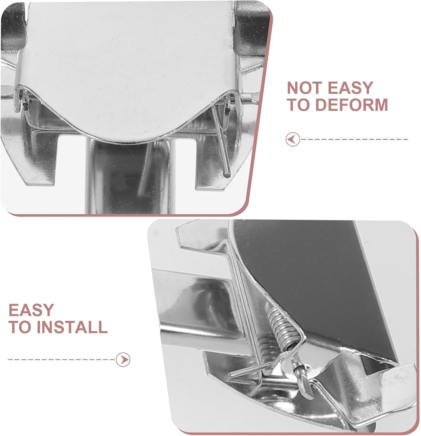 LABRIMP 2pcs Mop Chuck Replacement Clamp Iron Mop Stick Clip with Slip-Resistant Lock and Quick Head Swapping and Floor Cleaning
