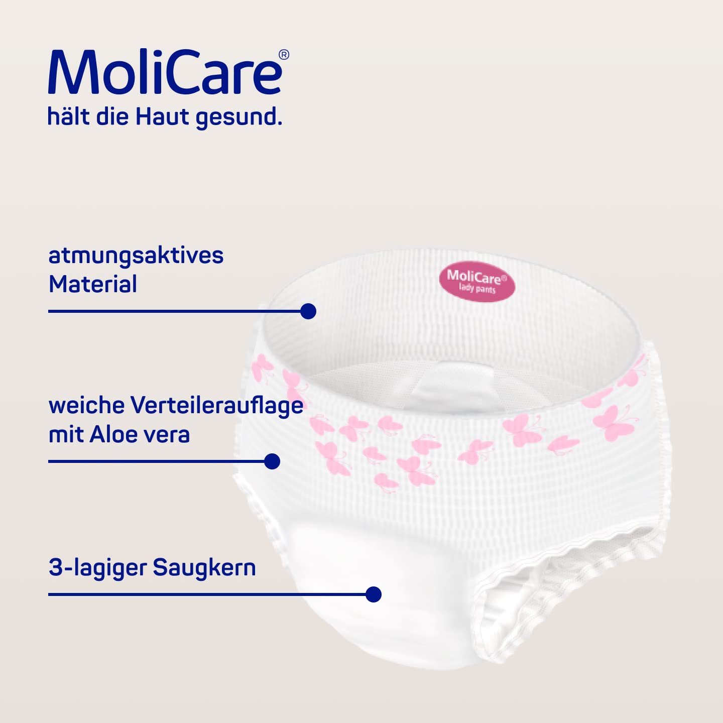 MoliCare premium lady Pants 5 Tropfen für Frauen | Größe M | 8 x 8 St.