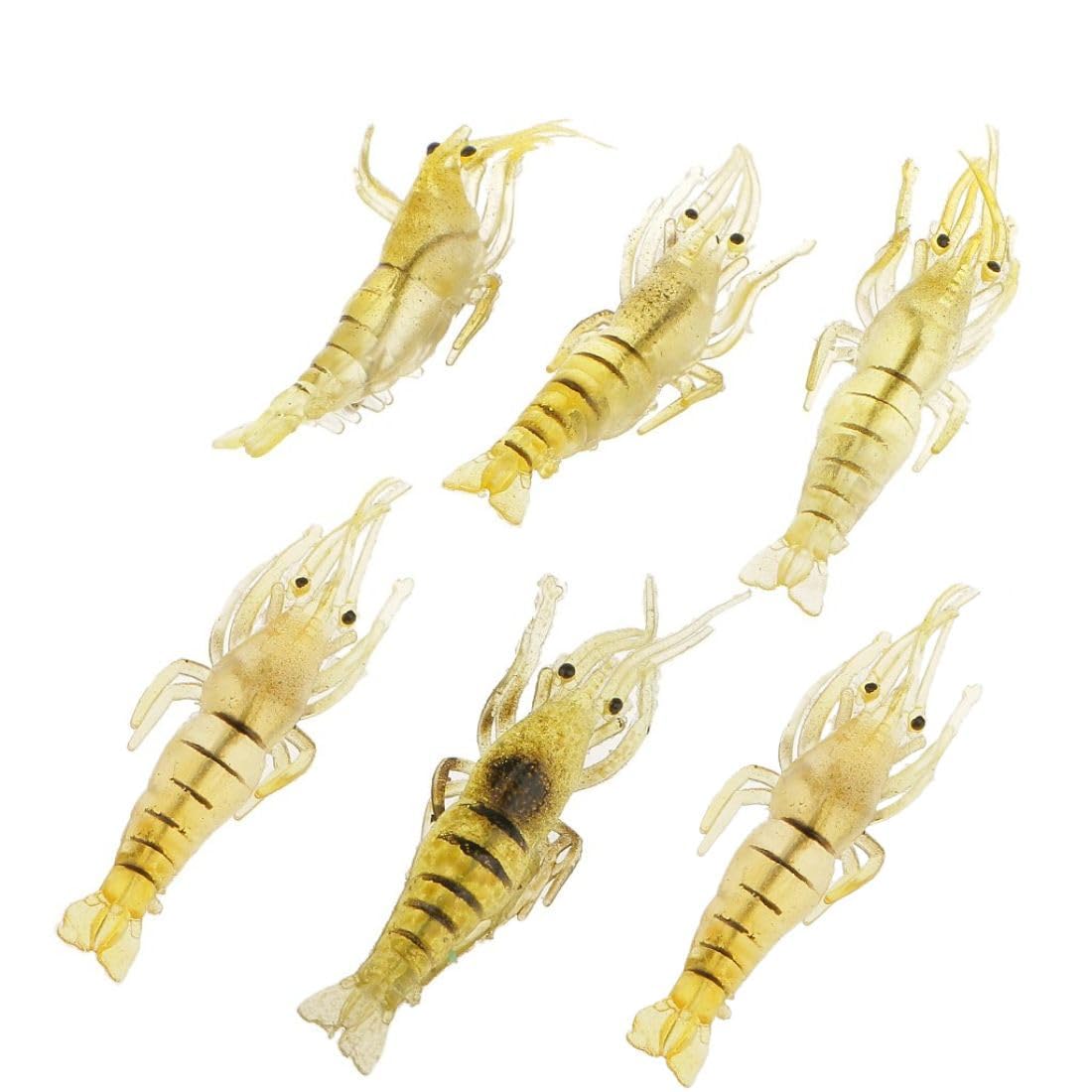 FUTUREKART 6Pcs Soft Plastic Simulation Prawn Shrimp Saltwater Fishing Lures Hook-image-30