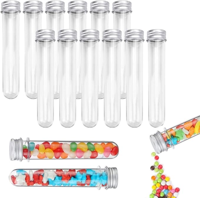 JUNMEIDO 15 PCS Test Tubes 100ml Plastic Test Tubes Single Test Tubes