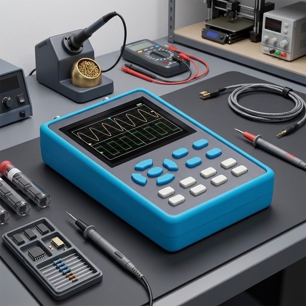 Oscilloscopio Portatile 120MHz 2 con Generatore Oscilloscopio