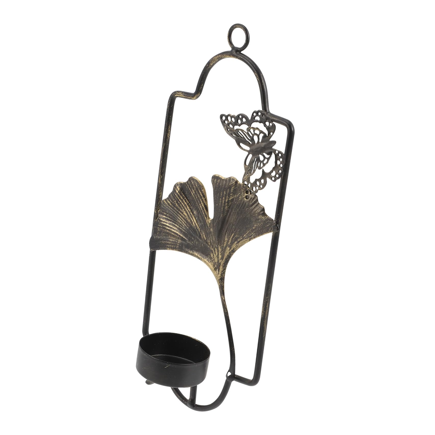 Candelabro de pared de hierro para vela decorativa, ideal para iluminar el dormitorio