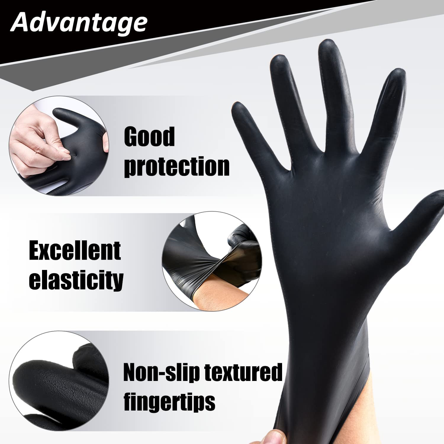 PROMEDIX P Nitrilhandschuhe, latexfrei, Einweghandschuhe für Haushalt, lebensmittelecht, 200 Stück