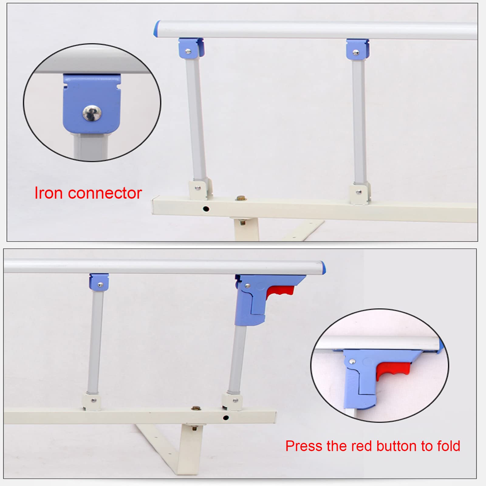 Barandilla de cama ajustable, barandilla de cama plegable, manija de asistencia de seguridad, barandilla de cama plegable para adultos mayores, manija de asistencia de cama, protección de seguridad,